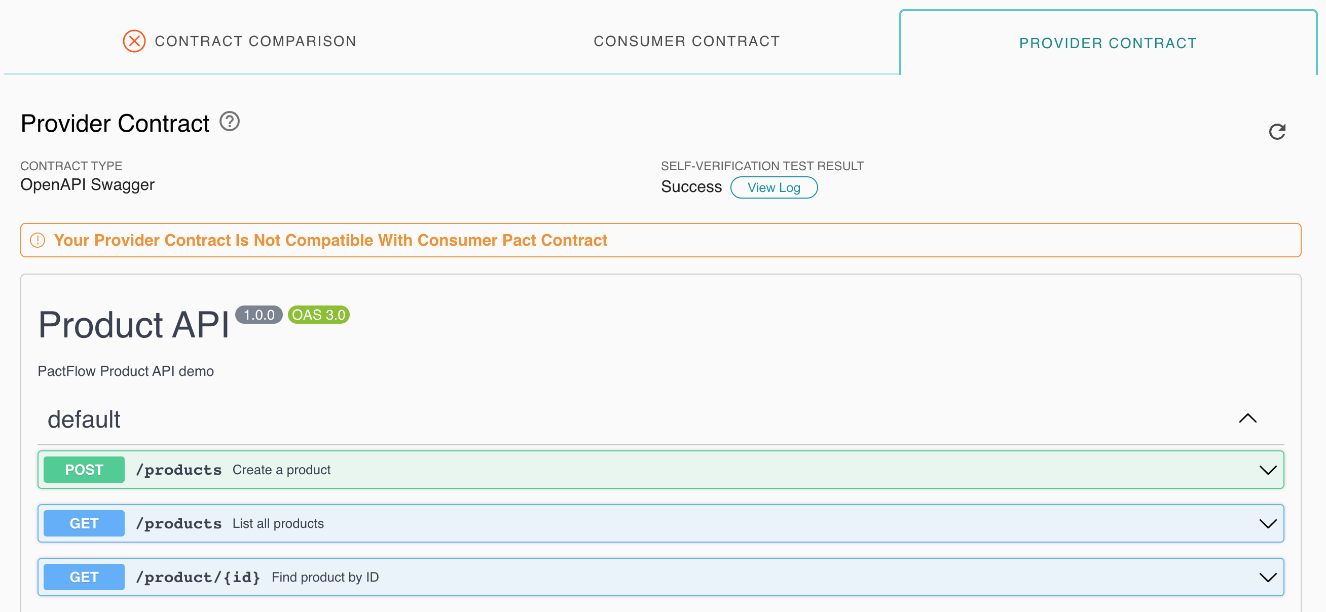 Bi-directional Contract Test Error